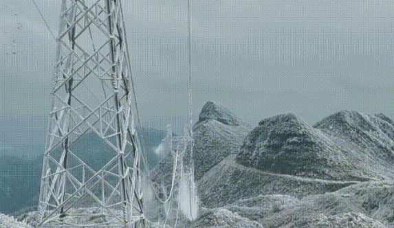 高山电线被冰冻怎么办？
